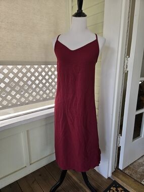 See You Monday Burgundy Slip Dress